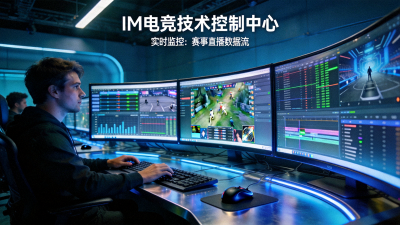 IM电竞技术控制中心 - 工作人员正在监控赛事直播数据流