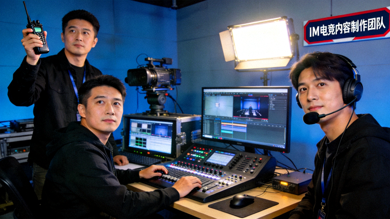 IM电竞内容制作团队工作场景 - 导演、导播、解说协同工作
